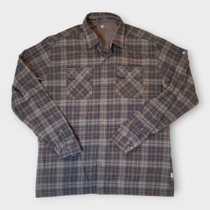 KUHL Shirt Mens Size Large Plaid Flannel 60/40 Cotton/Tencel Outdoors Workwear
